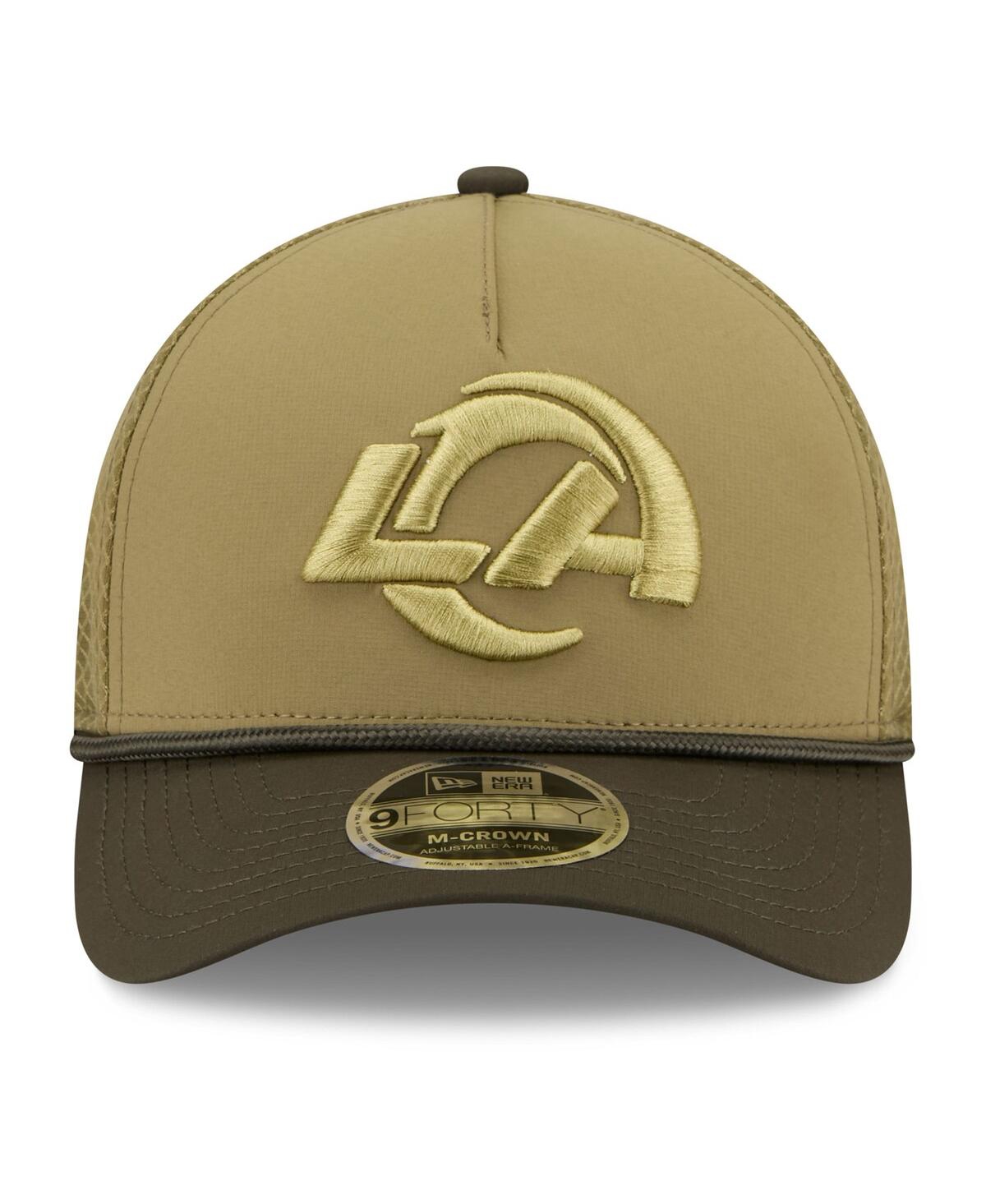 New Era Men's Green Los Angeles Rams 2025 Salute To Service 9forty A-frame M-crown Adjustable Hat In Green