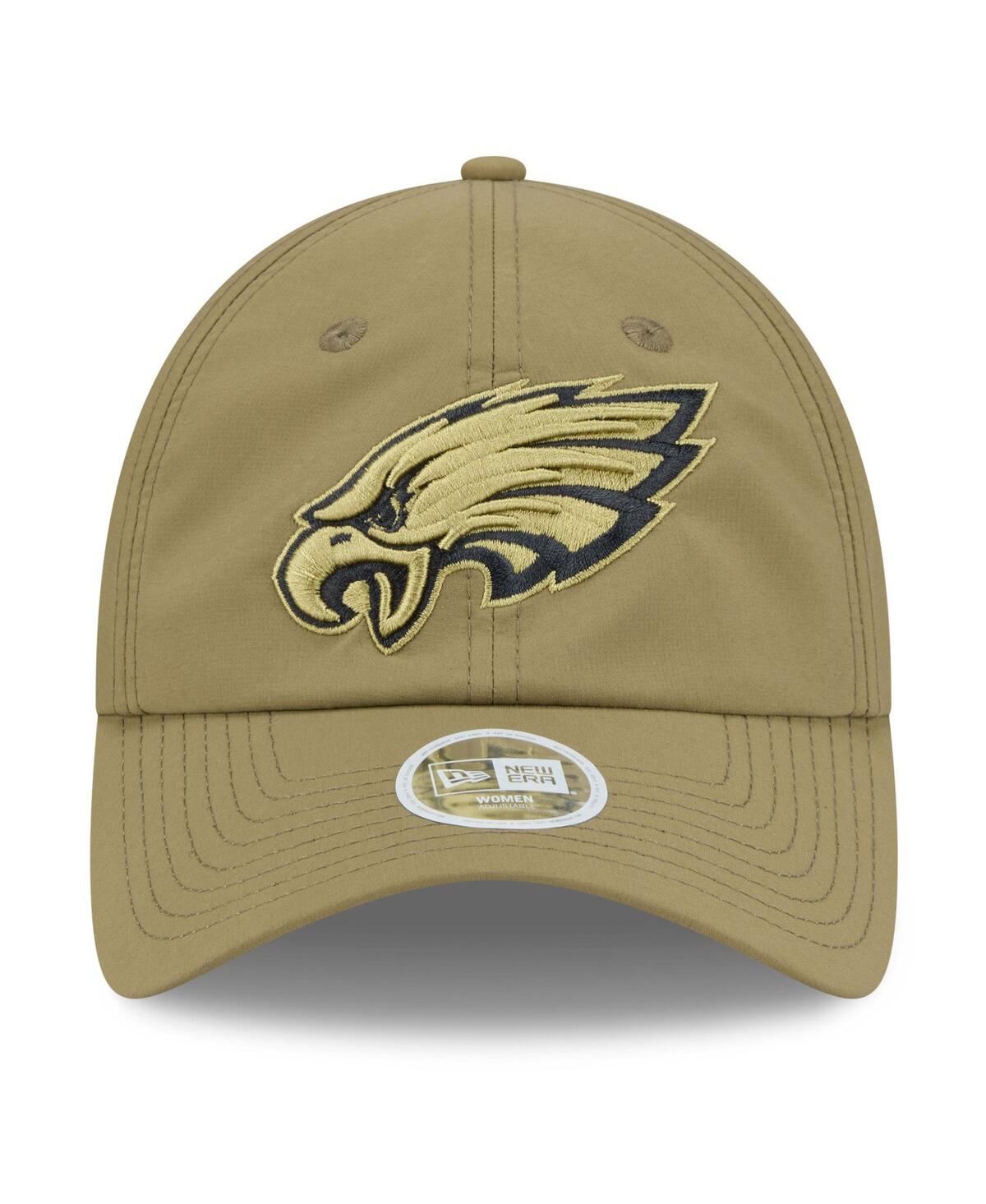 New Era Women's Green Philadelphia Eagles 2025 Salute To Service Pony Tail Adjustable Hat In Green