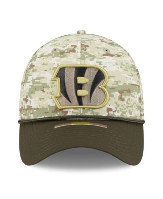 Men's Camo/Dark Green/Dark Green Cincinnati Bengals 2025 Salute to Service 39THIRTY Flex Hat