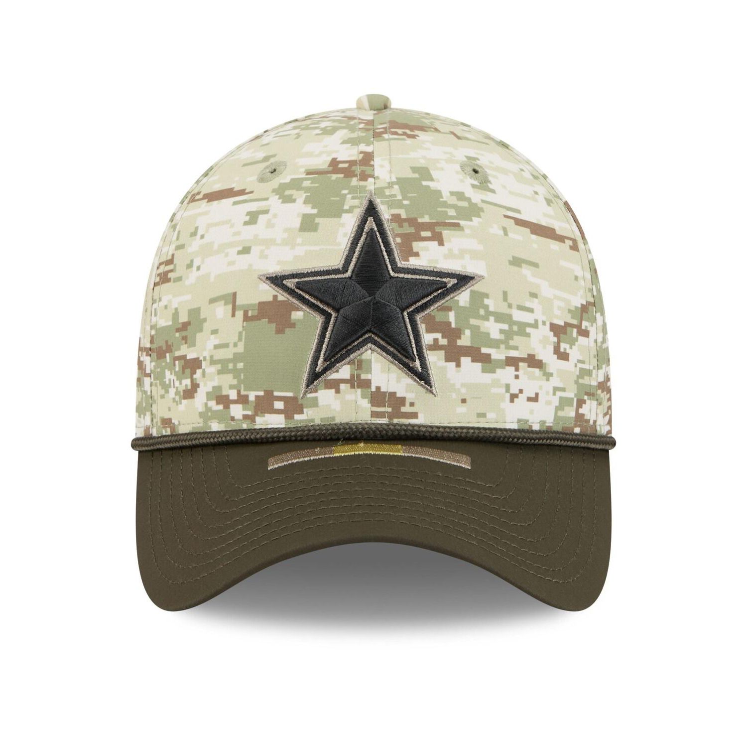 Men's Camo, Dark Green Dallas Cowboys 2025 Salute to Service 39THIRTY Flex Hat