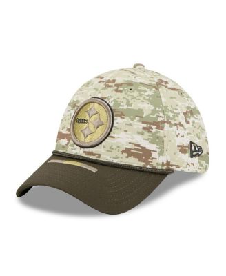 Men's Camo/Dark Green/Dark Green Pittsburgh Steelers 2025 Salute to Service 39THIRTY Flex Hat