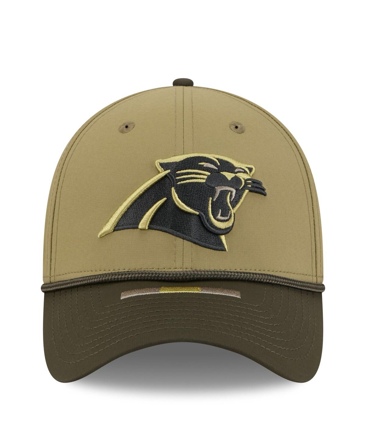 New Era Men's Green/dark Green Carolina Panthers 2025 Salute To Service 39thirty Flex Hat In Green