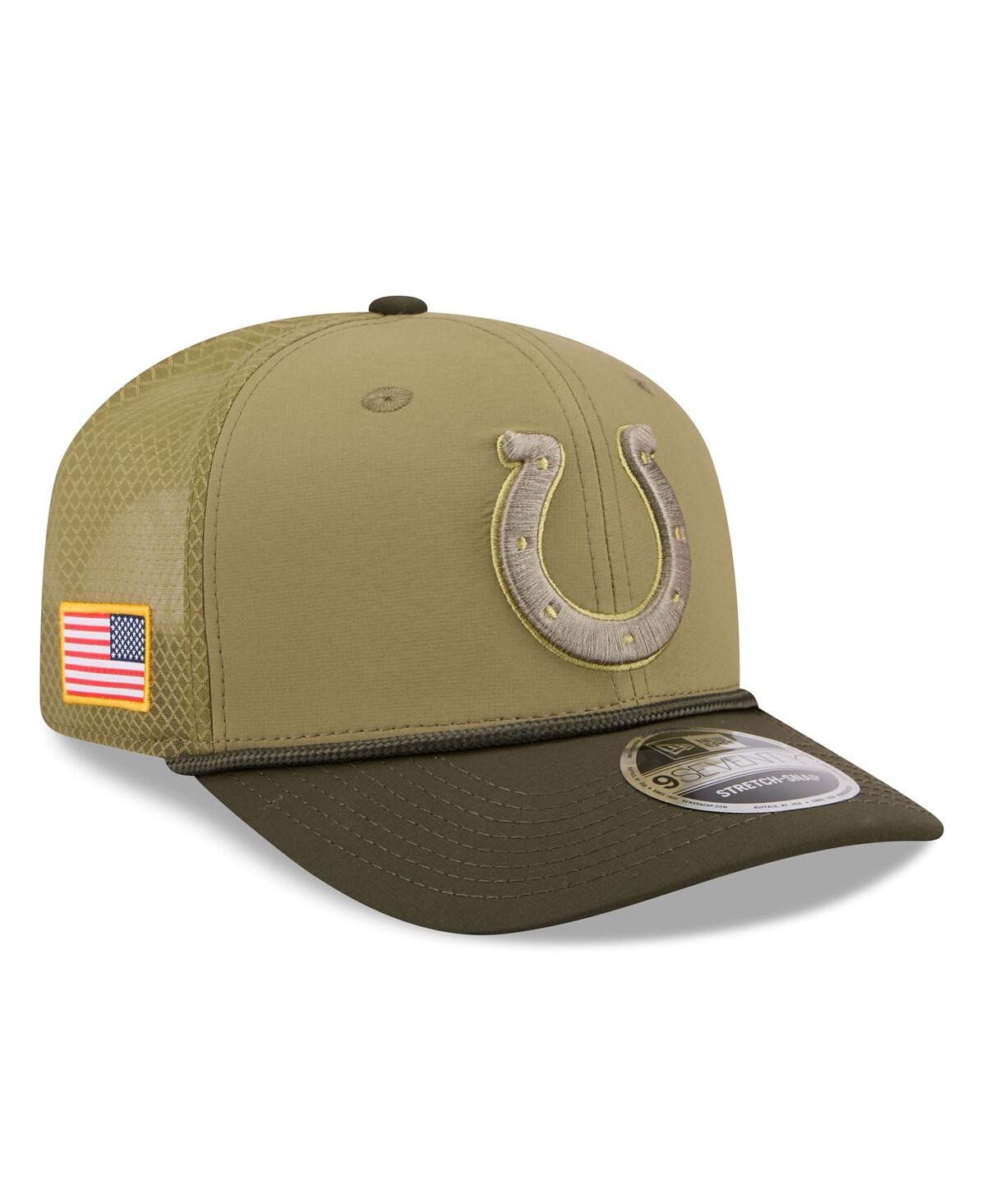 New Era Men's Green/Dark Green Indianapolis Colts 2025 Salute to Service 9SEVENTY Adjustable Hat