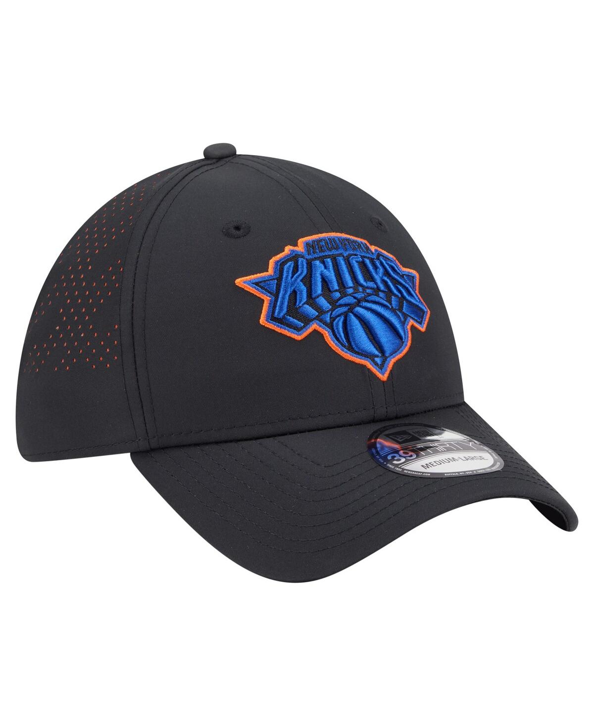 New Era Men's Black York Knicks Night 39THIRTY Flex Hat