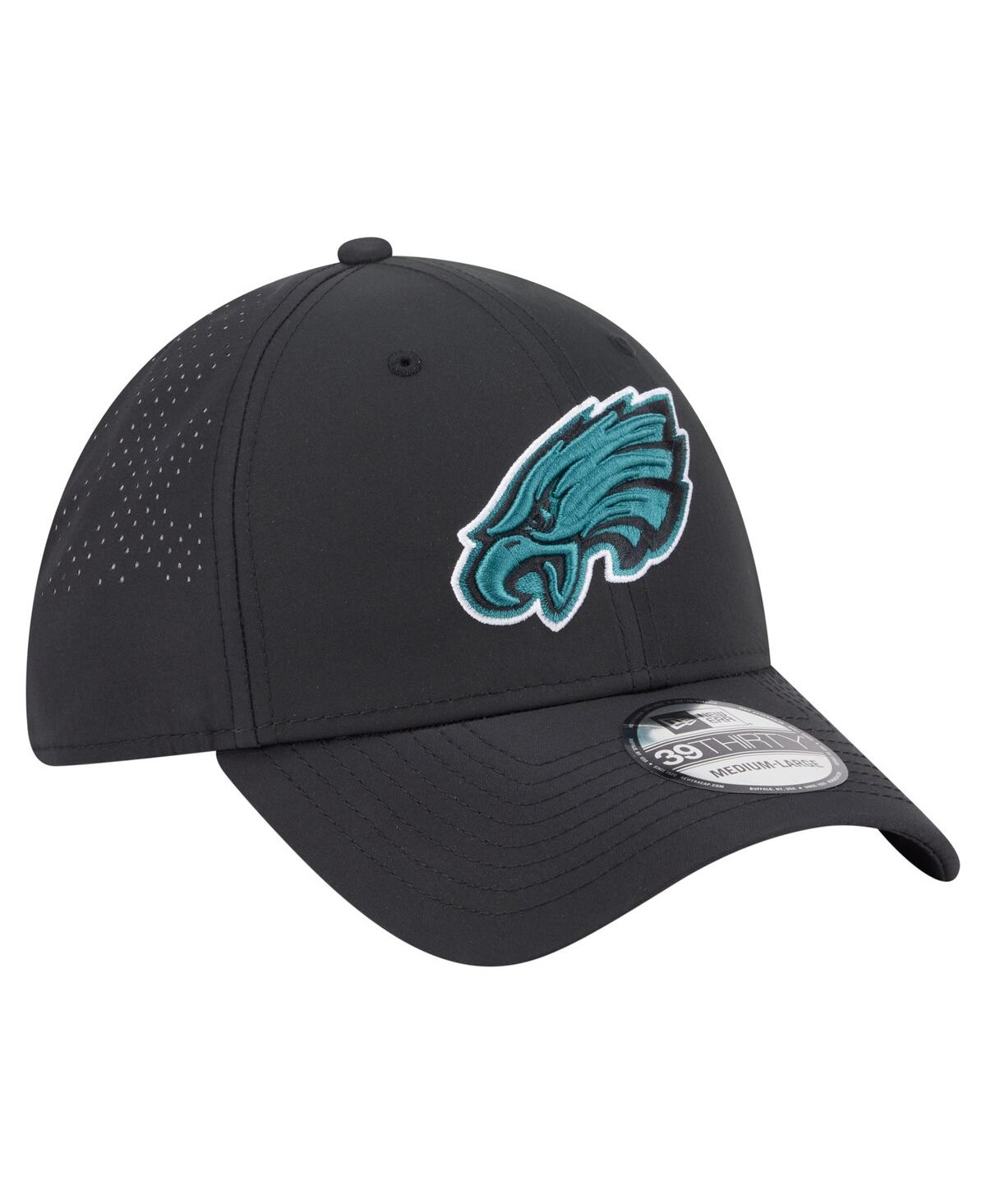 New Era Men'sâ Black Philadelphia Eagles Night 39thirty Flex Hat In Black
