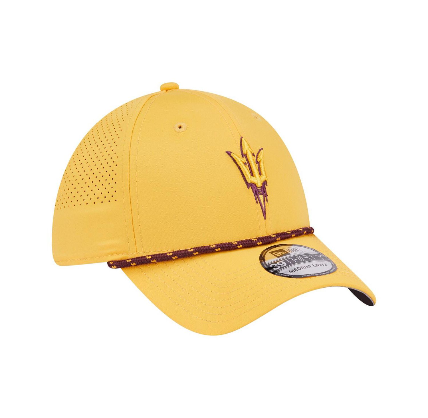Men's Gold Arizona State Sun Devils Rope 39THIRTY Flex Hat