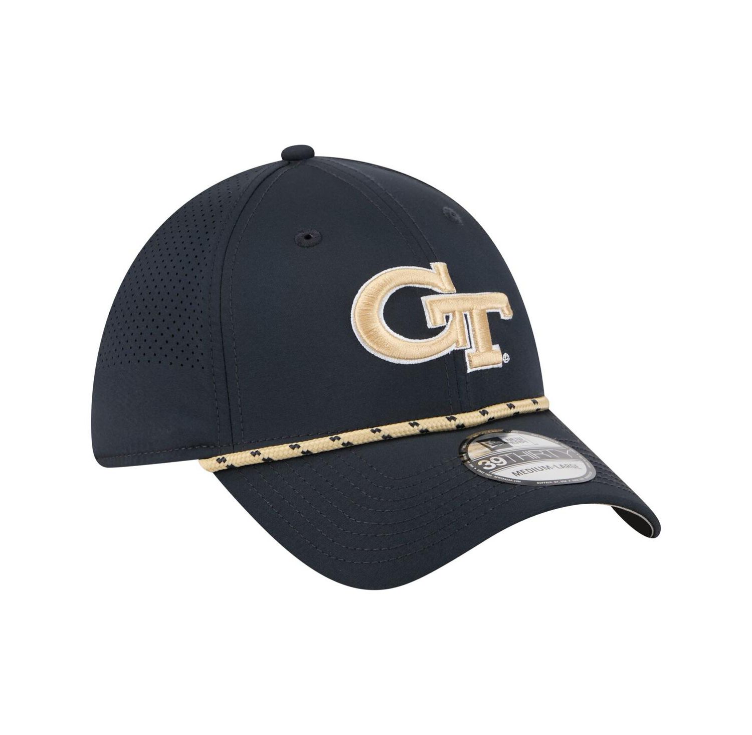 Men's Navy Georgia Tech Yellow Jackets Rope 39THIRTY Flex Hat
