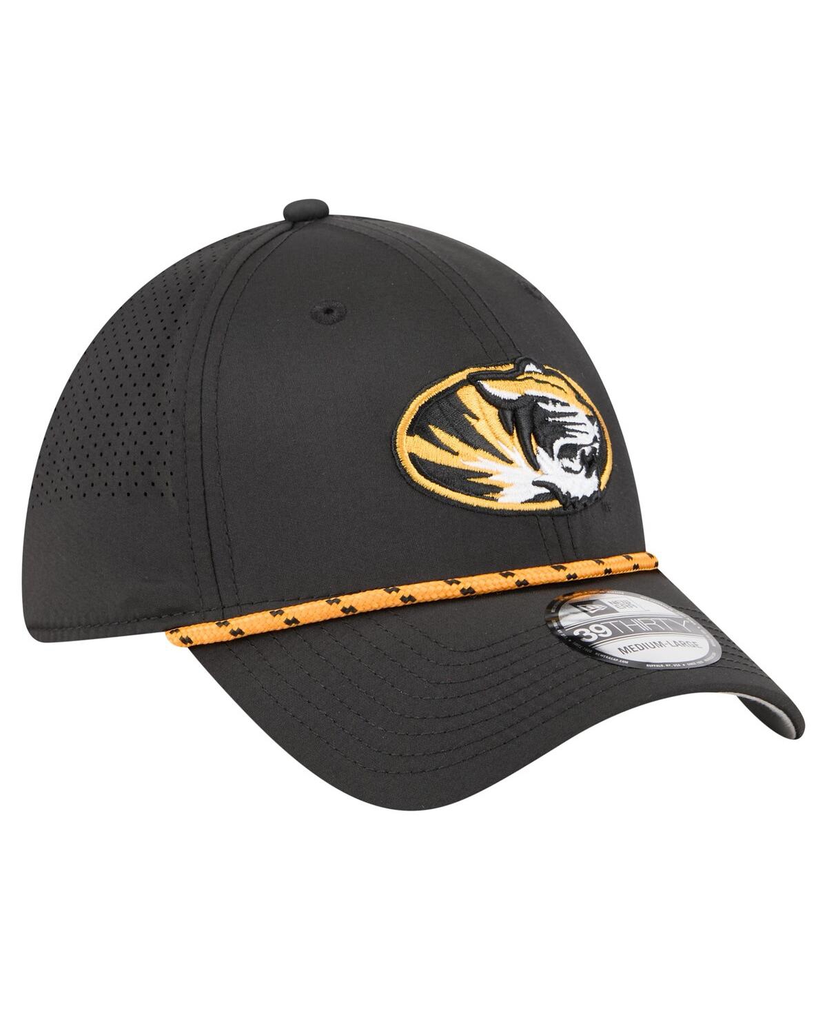 New Era Men'sâ Black Missouri Tigers Rope 39thirty Flex Hat In Black
