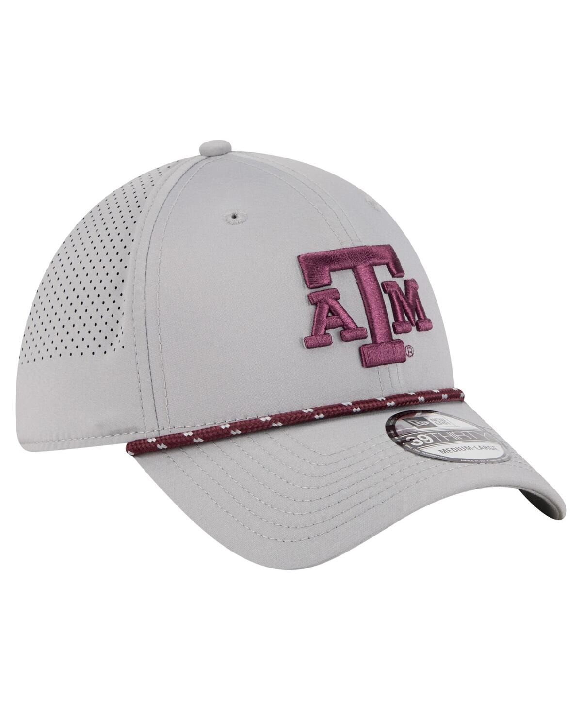 New Era Men'sâ Gray Texas A M Aggies Rope 39thirty Flex Hat In Gray