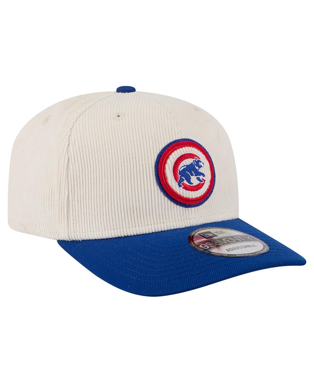 New Era Men's Cream/blue Chicago Cubs Loyal 9seventy Adjustable Hat In Blue