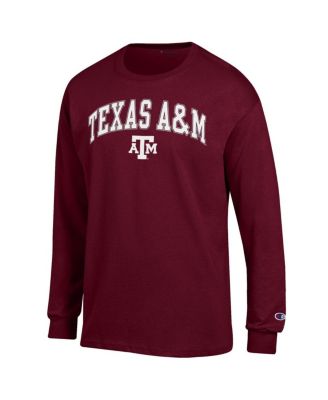 Men's&nbsp;Maroon Texas A&M Aggies Arch Over Logo Long Sleeve T-Shirt