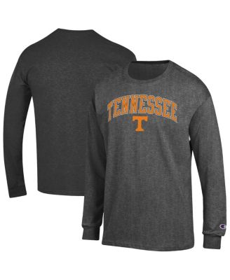 Champion - Men's&nbsp;Heather Charcoal Tennessee Volunteers Arch Over Logo Long Sleeve T-Shirt