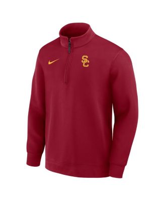 Men's Cardinal USC Trojans 2025 Coaches Premium Dri-FIT Half-Zip Pullover Sweatshirt