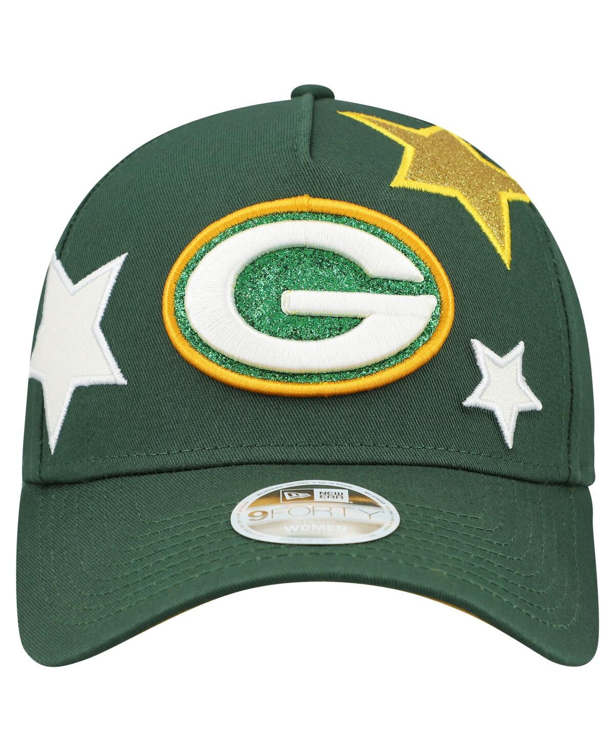 New Era Women's Green Bay Packers Stardom A-frame 9forty Adjustable Hat In Green