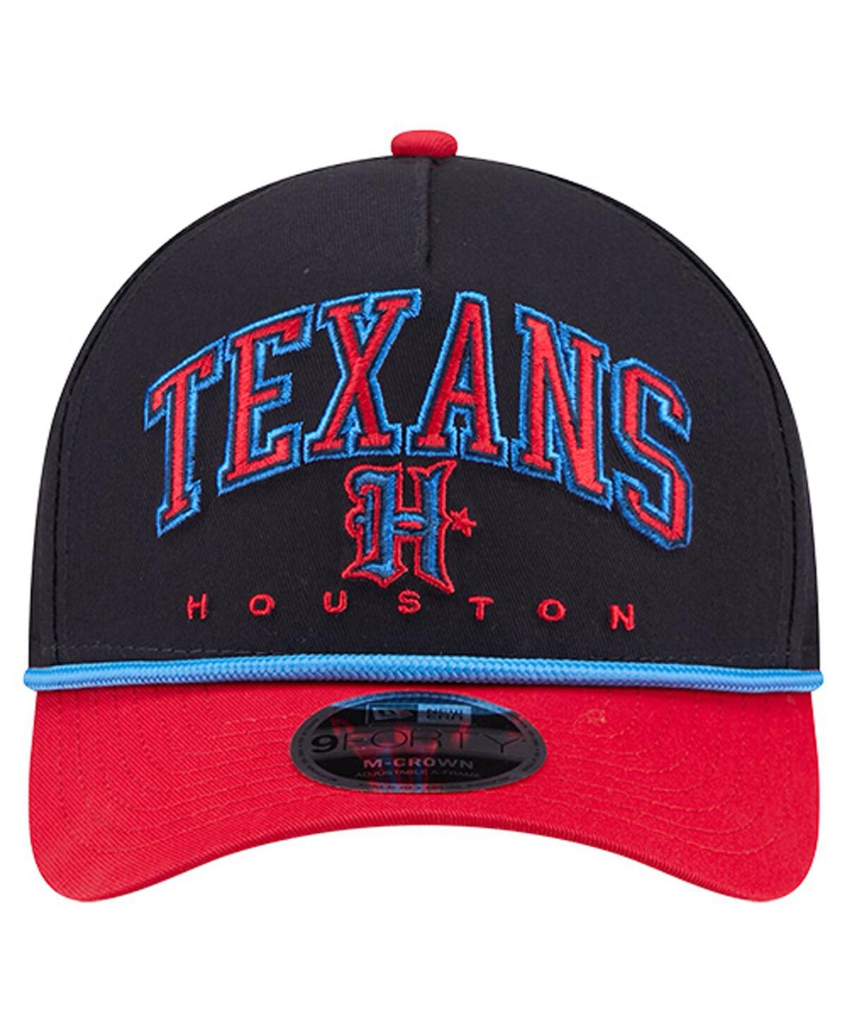 New Era Men's Navy Houston Texans H-Town Arch 9FORTY A-Frame Adjustable Hat