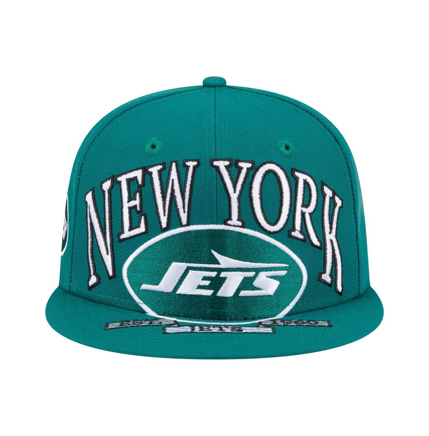 Мужская кепка New Era Green New York Jets Oversized 59FIFTY Fitted Hat — фото 5