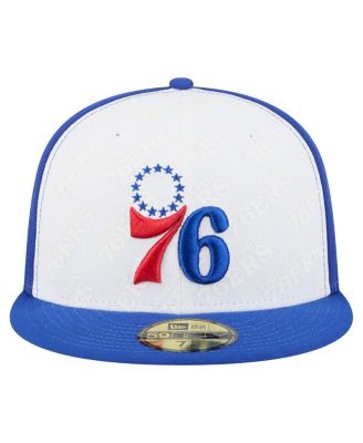 Men's White/Royal Philadelphia 76ers Repeat 59Fifty Fitted Hat