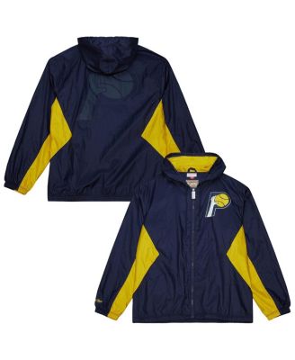 Mitchell & Ness - Men's Navy Indiana Pacers Playmaker Full-Zip Windbreaker Jacket