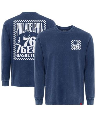 Sportiqe - Men's Blue Philadelphia 76ers Bono Long Sleeve T-Shirt