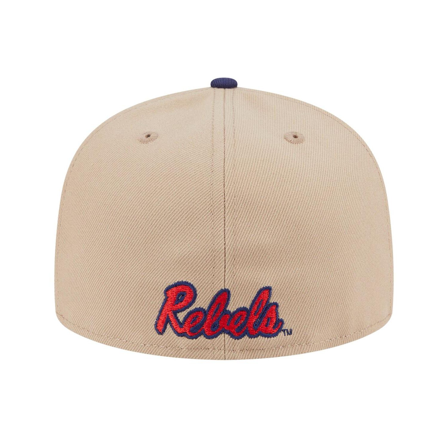 Men's Khaki Ole Miss Rebels Two-Tone 59FIFTY Fitted Hat