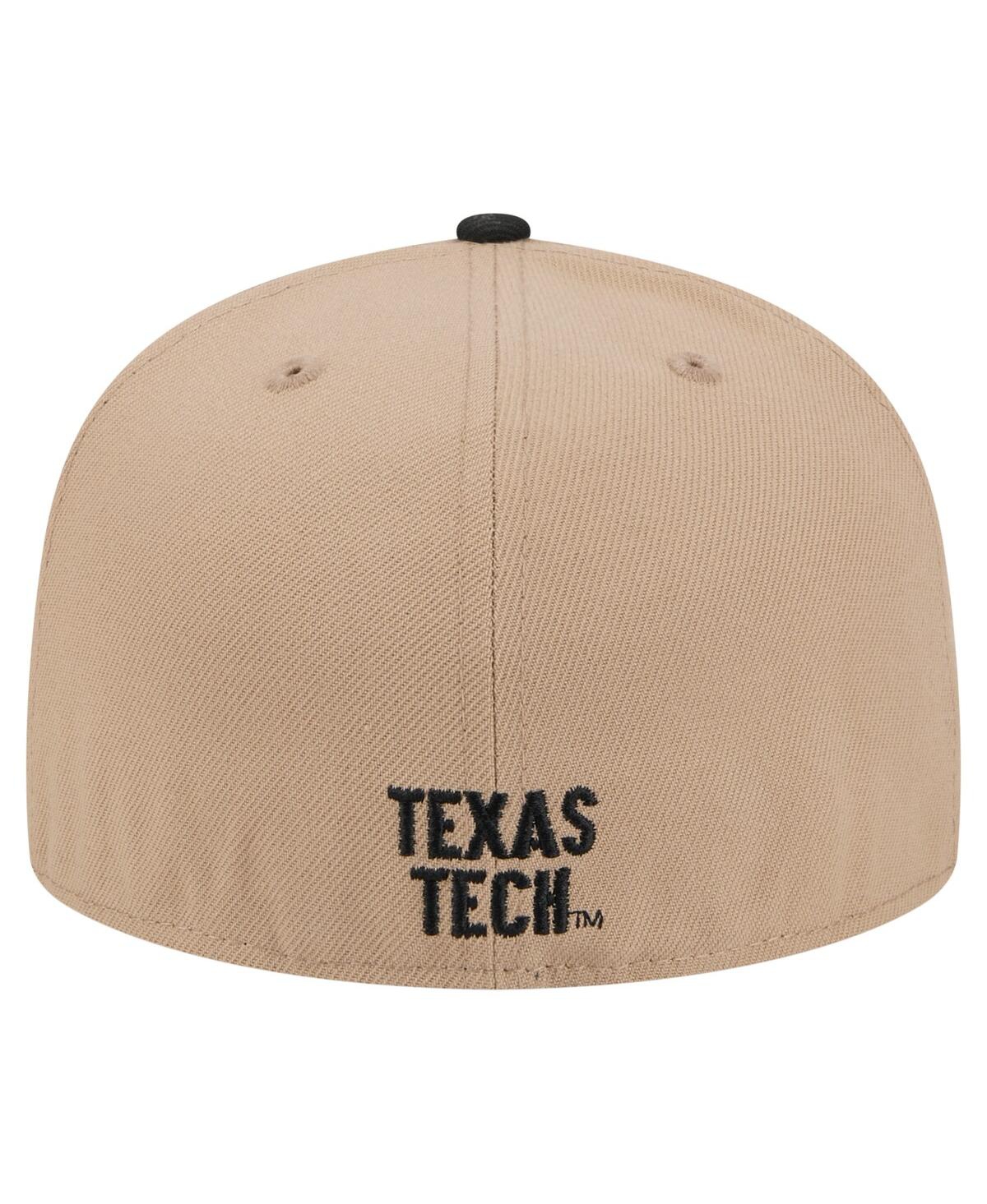 New Era Men'sâ Khaki Texas Tech Red Raiders Two-tone 59fifty Fitted Hat In Brown