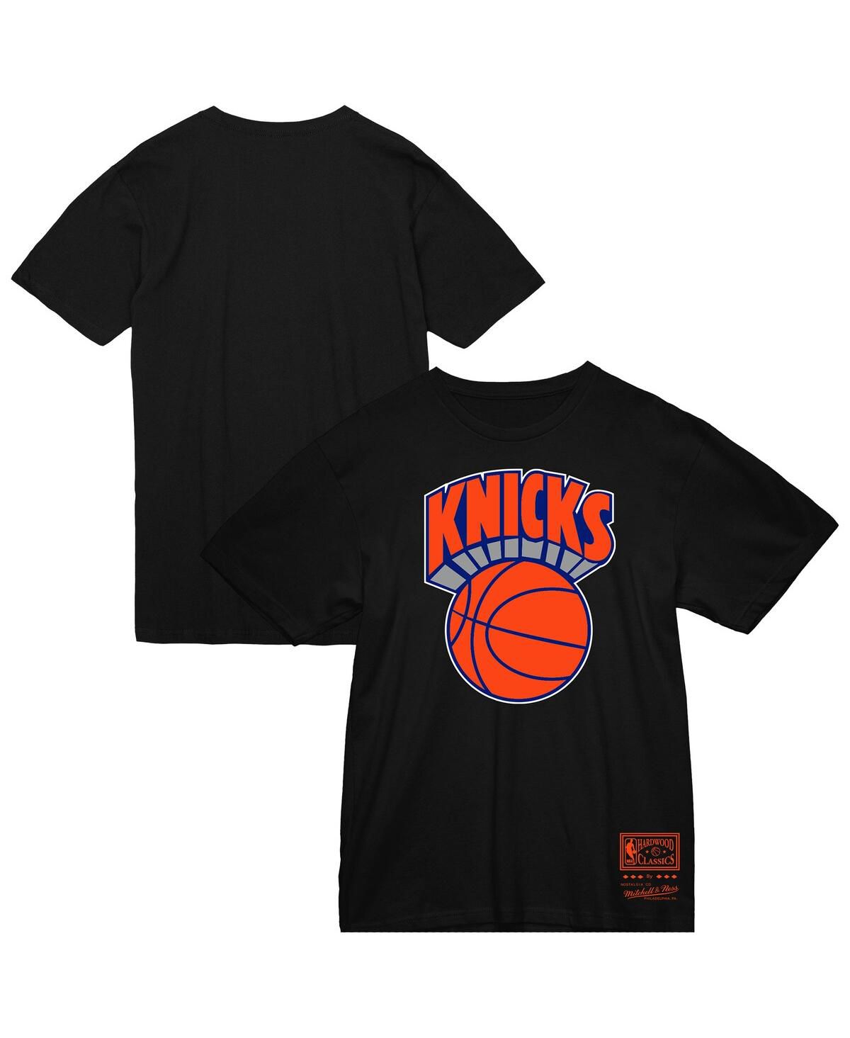 Мужская черная футболка New York Knicks Big Tall Hardwood Classics с винтажным логотипом
