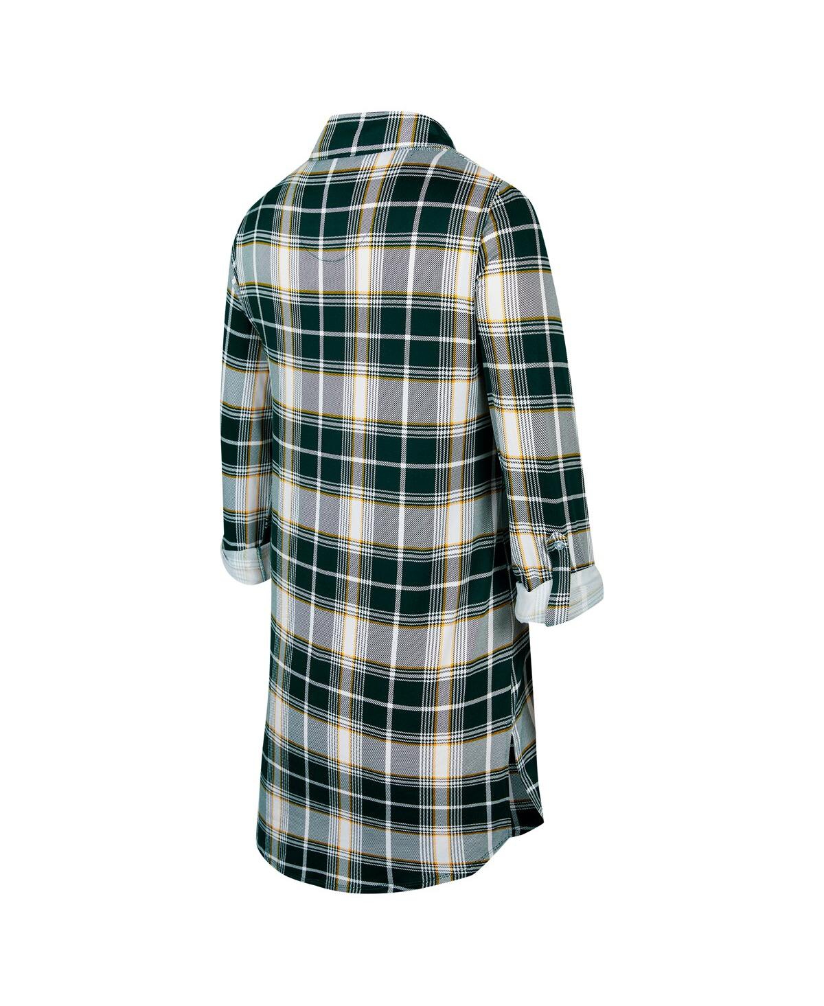 Concepts Sport Women's Green Bay Packers Ashford Plaid Knit Nightshirt