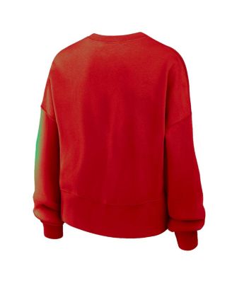 Women's Red U.S. Paralympics Oversized Phoenix Fleece Sweatshirt