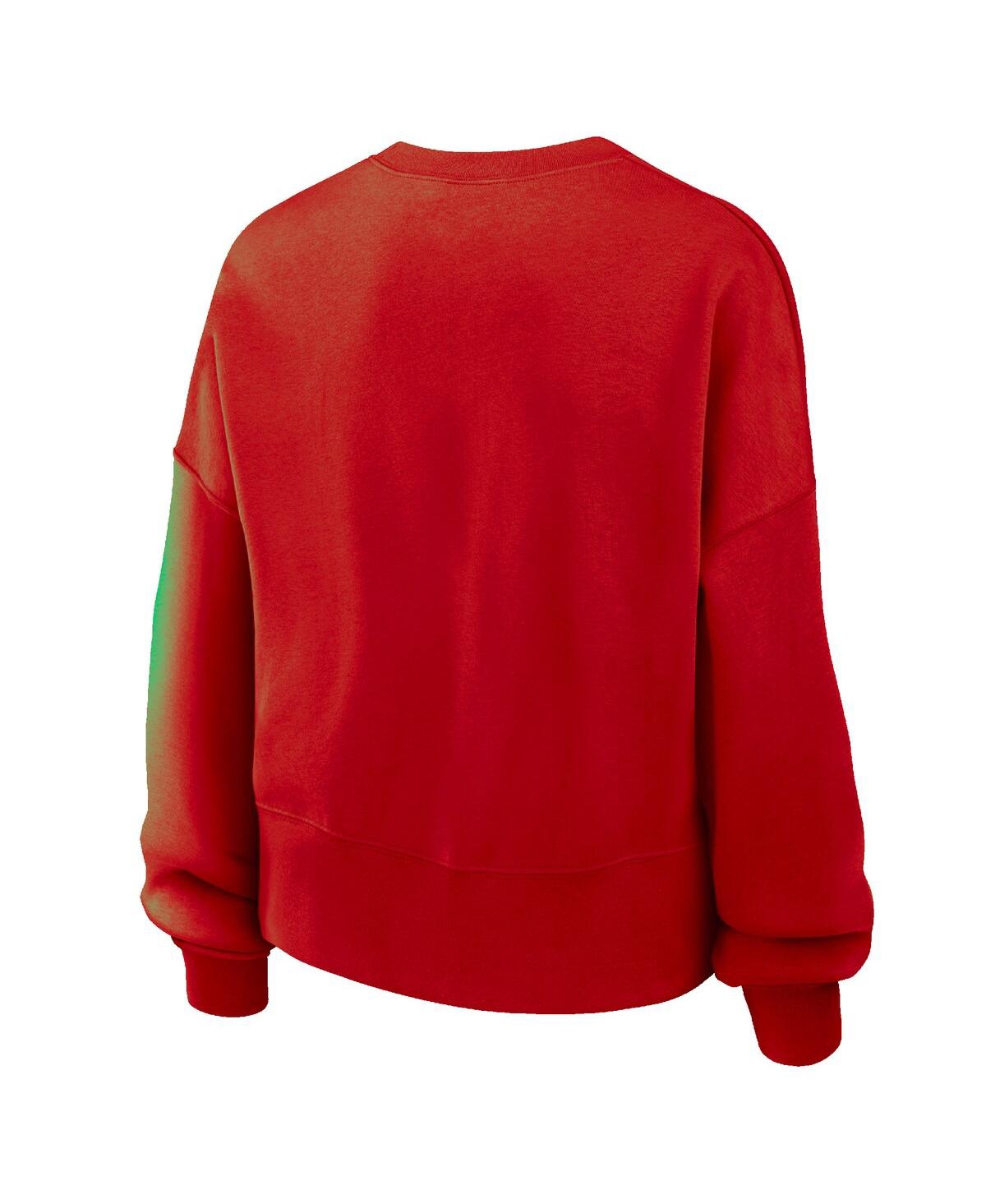 Nike Women's Red U.s. Paralympics Oversized Phoenix Fleece Sweatshirt In Red