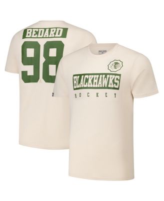 LevelWear - Men's Connor Bedard Khaki Chicago Blackhawks 2024 NHL Military Appreciation Richmond Delta Player Name Number T-shirt