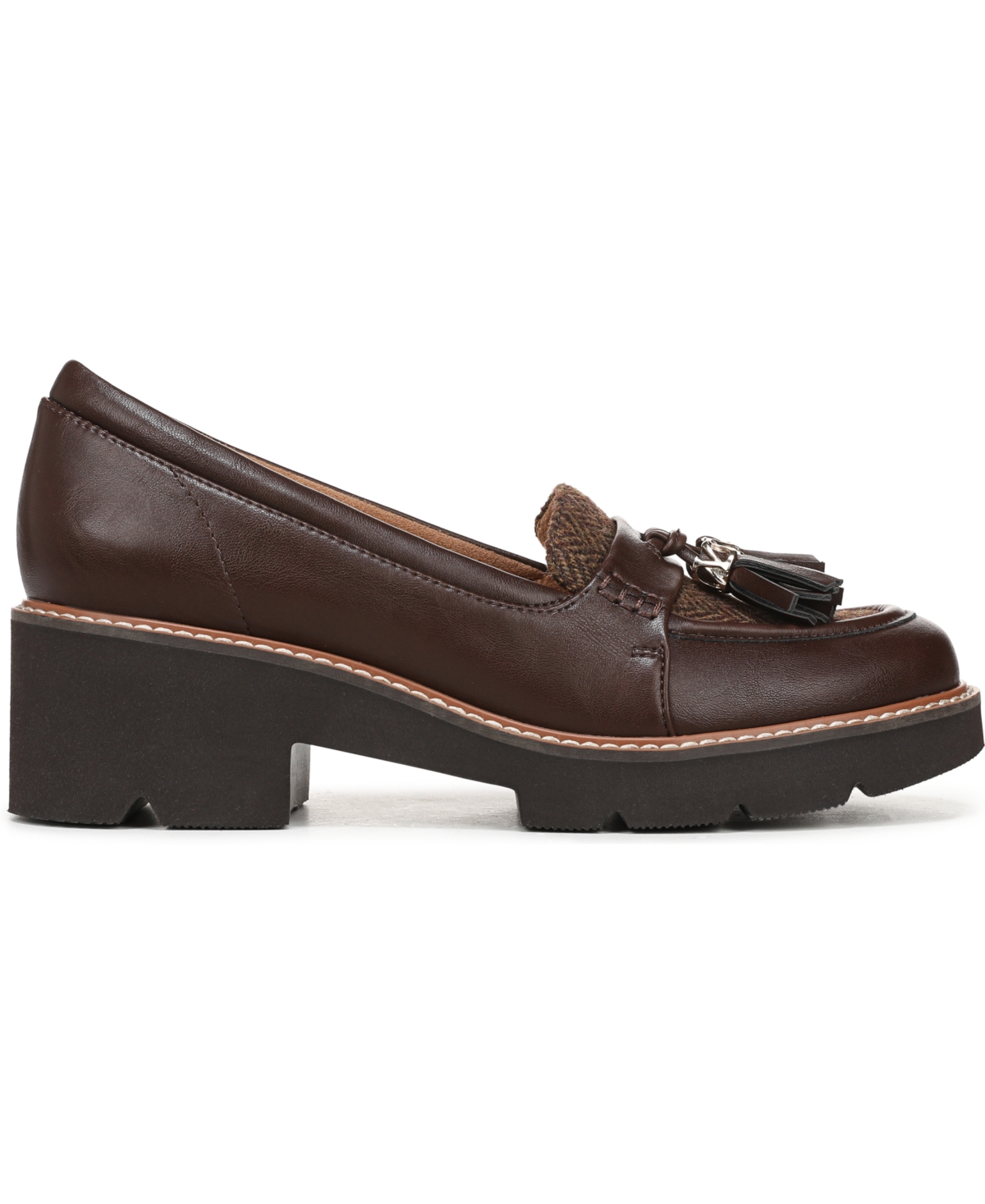 Naturalizer Committed Lug Sole Loafers In Brown