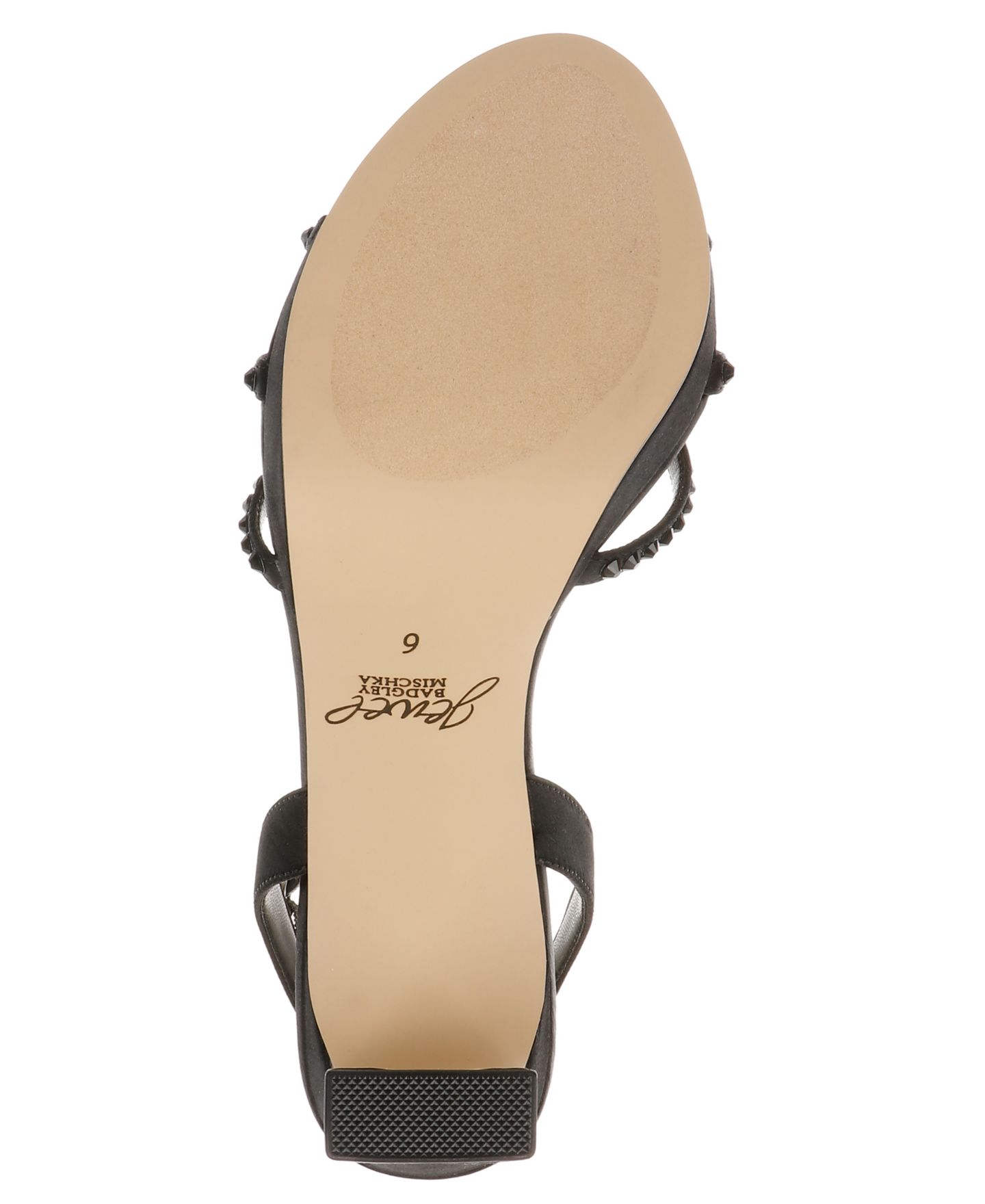 Женские сандалии Jewel Badgley Mischka Iona Block Heel, цвет: Чёрный атласный — фото 5
