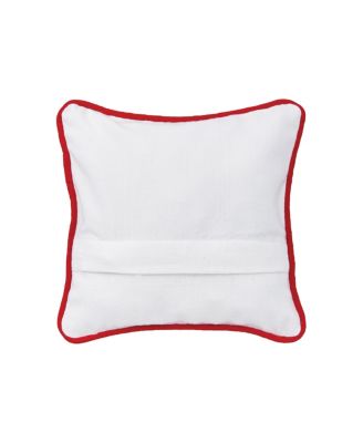 Merry Christmas Shell Wreath Printed & Woven Small/Petite Pillow, 8" x 8"