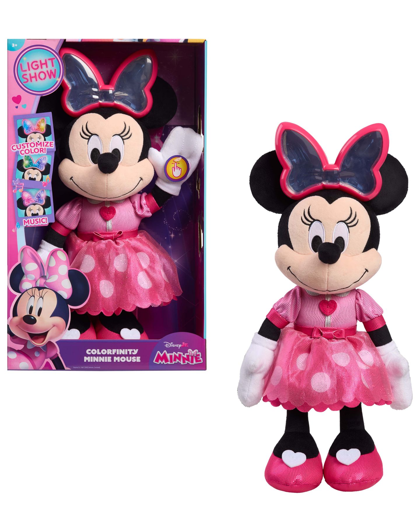 Детская мягкая игрушка Minnie Mouse Colorfinity Interactive 15" Plush — фото 4