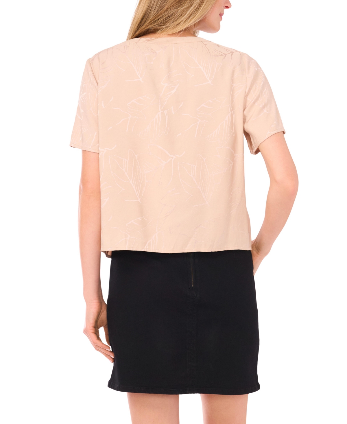 Vince Camuto Women's Short Sleeve Crew Neck Top