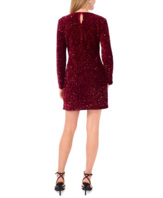 Women's Sequin Long-Sleeve Mini Dress