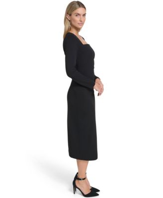 Women's Long Sleeve Midi Dress