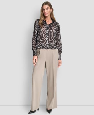 Women's Long Sleeve Collared Blouse