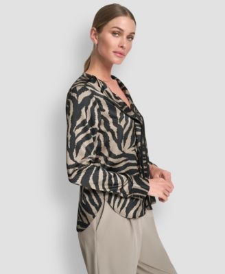 Women's V-Neck Piping Blouse