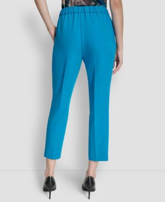 Women's Mid Rise Elastic Back Ankle Pants
