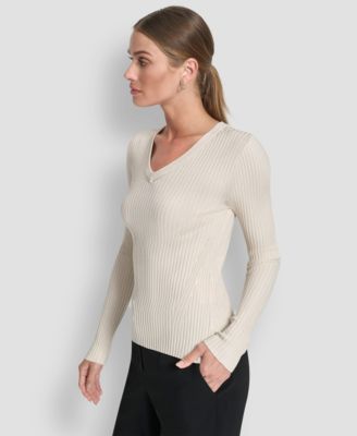Women's Sleek Long Sleeve Shine Sweater