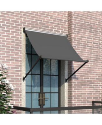 Retractable Awning, 30"x40" Manual Outdoor Awnings for Door Entrance, Sun Shade Canopy