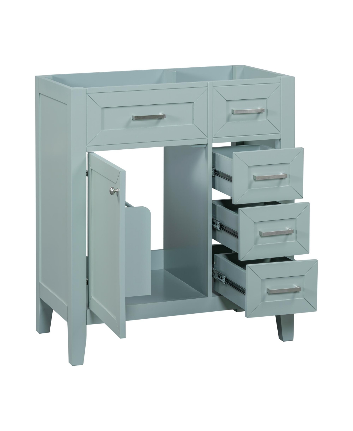 Casainc 30" Bathroom Vanity, Cabinet Base Only, Bathroom Cabinet with Drawers, Solid Frame and Mdf Board