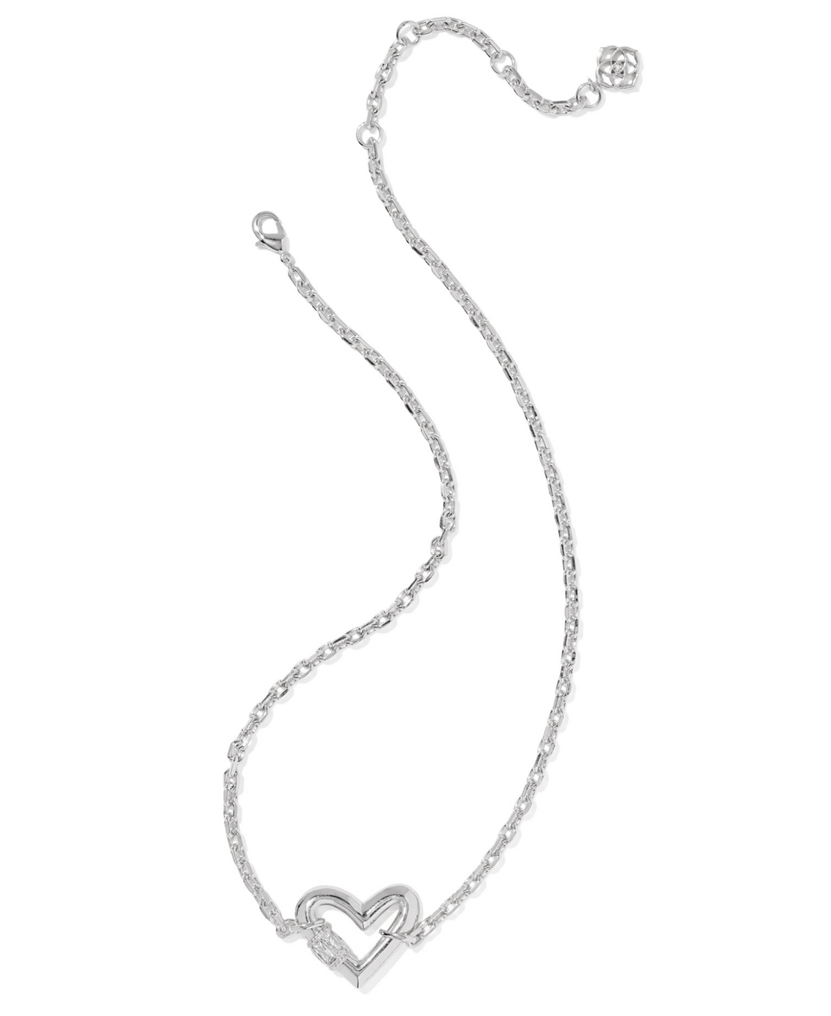 Kendra Scott Cubic Zirconia 14k Gold Plated Over Brass Emery Heart Pendant Necklace In Metallic