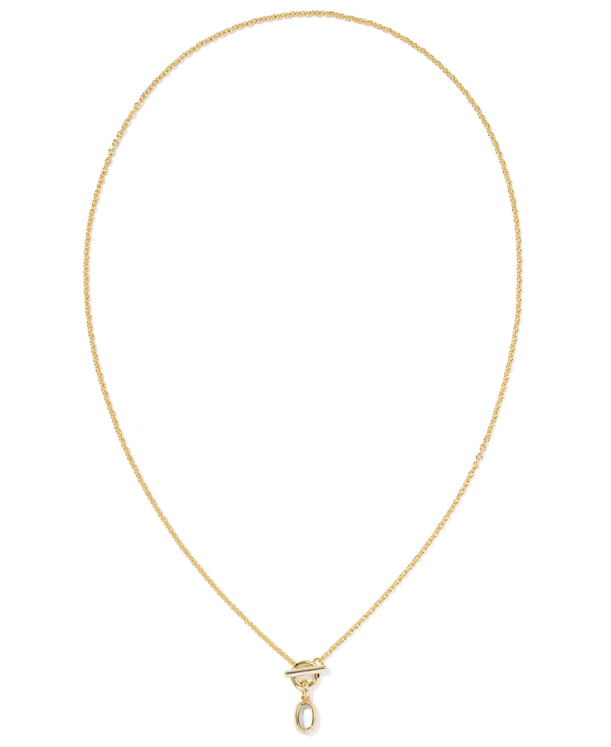 Kendra Scott Mini Elisa Short Toggle Pendant Necklace In Gold