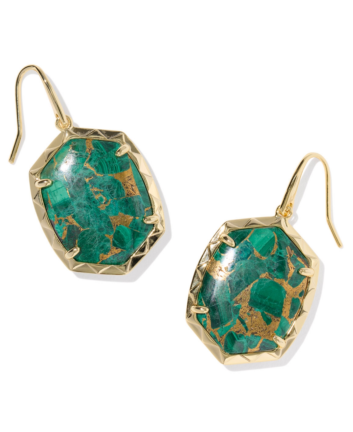 Kendra Scott 14k Gold-plated Stone Drop Earrings In Gold