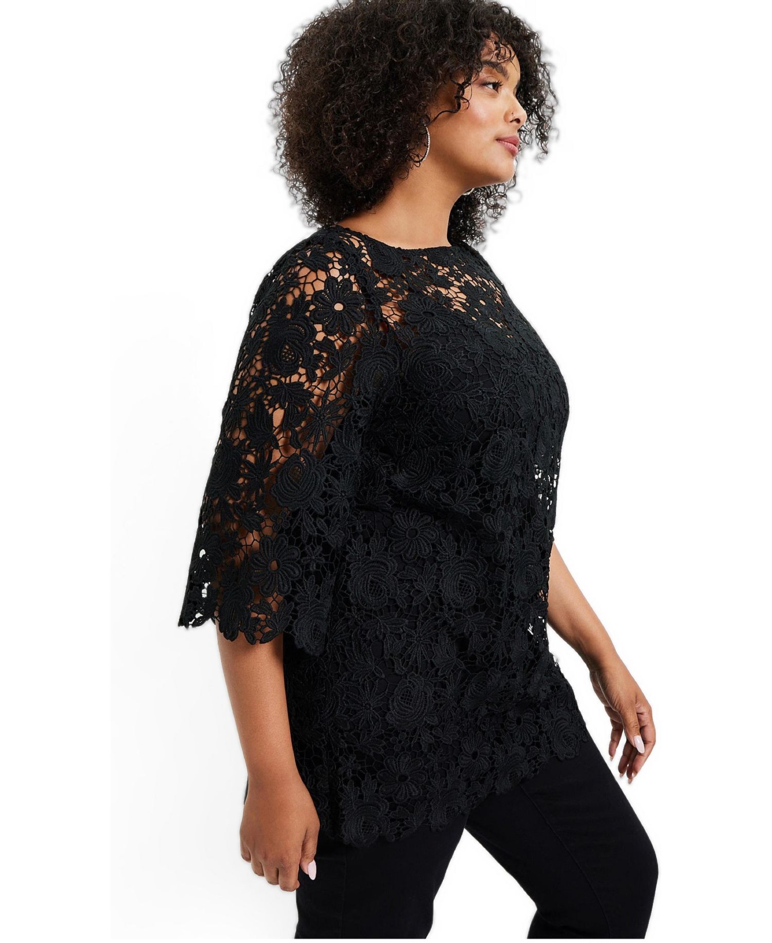 Women's June + Vie Allover Lace Top