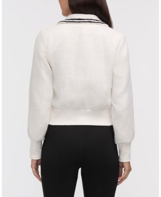 Women's Boucle Jacket with Tweed Trim