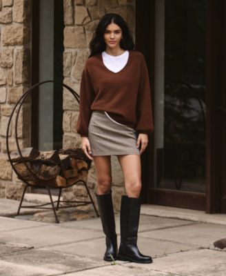 Women's Houndstooth Mini Skirt