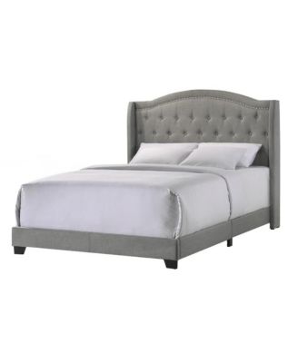 Rhyan Queen UPH Bed in Rhyan Smoke Fabric